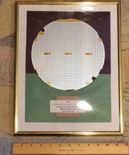 IBM 8" 200mm Computer Silicon Semiconductor Test Wafer in Frame 14" x 11" Framed