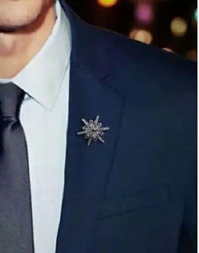 Buy Knighthood Royal Blue Stone Gold Star With And Hanging Tassel Chain  Collar Pin Brooch, Suit Stud, Shirt Studs, Lapel Pin Accessories for Men  Women at Amazon.in