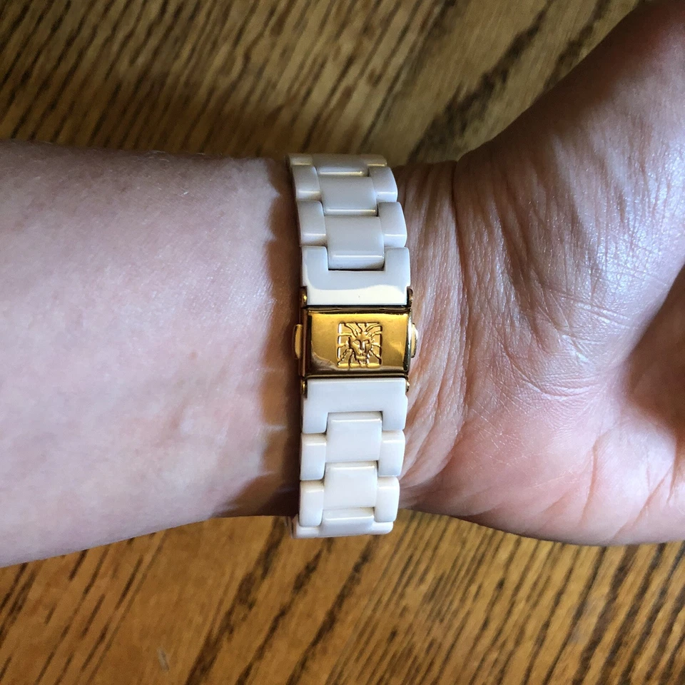 Women Anne Klein Blush Ceramic Mother-of-pearl Rose gold-Tone Watch - Image 4 of 4