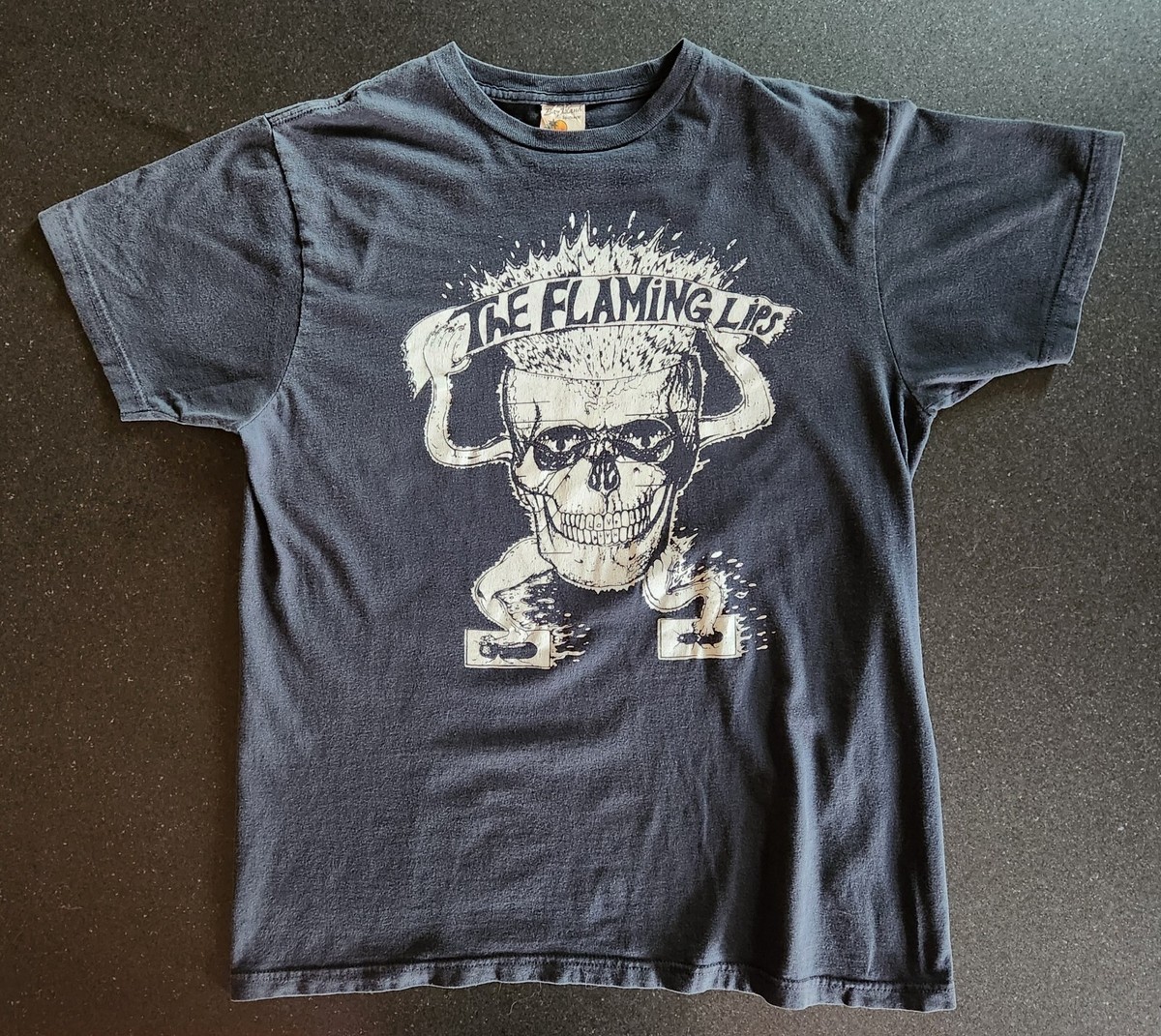 Vintage Flaming Lips Single Sided Black Concert T-shirt Size Large