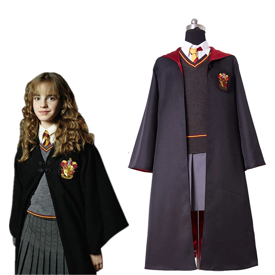 Hermione Granger Gryffindor Cosplay Costume Kid Adult Uniform Suit