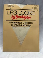 Vintage New BURLINGTON 360 Shimmer Dot PANTYHOSE Long White Gold Sandalfoot