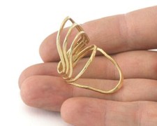 Ring Adjustable Statement Ring Raw brass 10US Women fashion