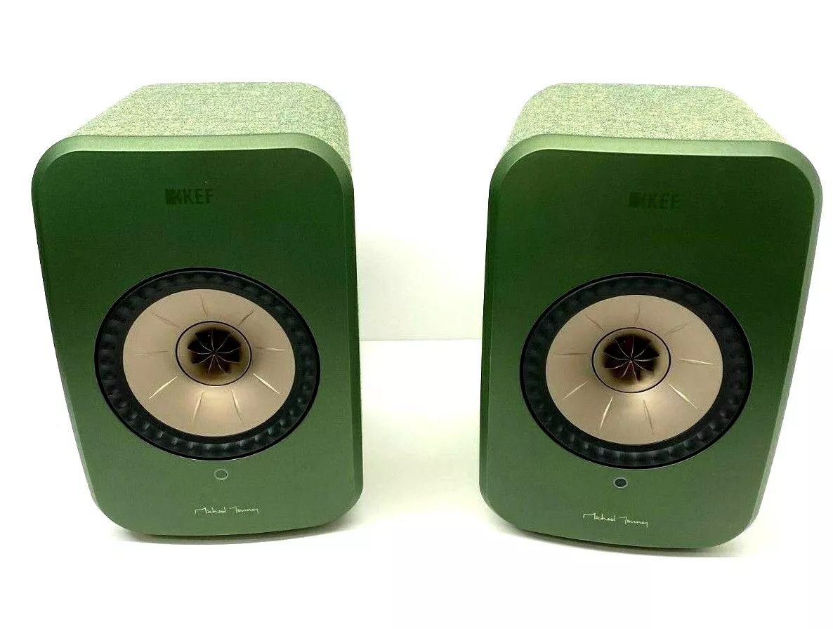 KEF - LSX Hi-Res Wireless Speakers Green. See Photos. Read Description.