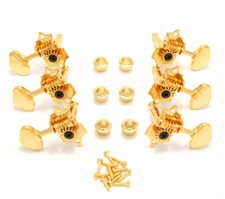 Grover Original Gold Sta-Tite 14:1 Ratio Vintage Butterbean Guitar Tuners V97G