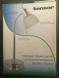 RARE! Tensor Halogen Brushed Nickel Gooseneck Desk Lamp, 3 ...