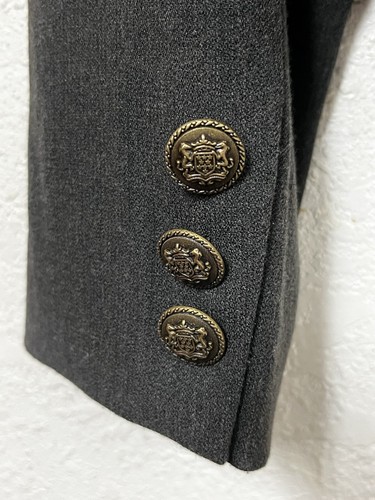 Cabi Womens Military Corps Blazer Jacket Gray Buttons Stretch Embroidered 10 - Picture 5 of 6