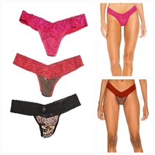 Hanky Panky Signature Lace Low Rise Thong Bundle Red/Pink/leopard O/S