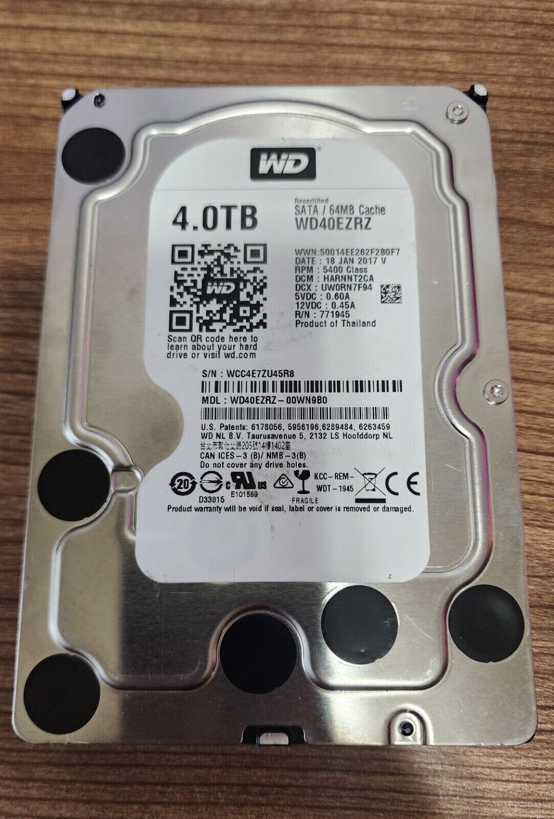 Digital Wd40ezrz Wd40ezrz 4tb Western Digital Desktop Hard Drive