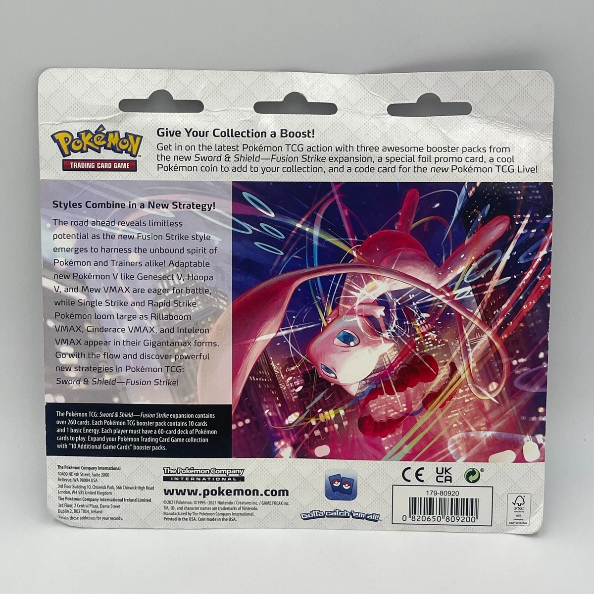 Pokémon TCG: Sword & Shield-Fusion Strike 3 Booster Packs, Coin