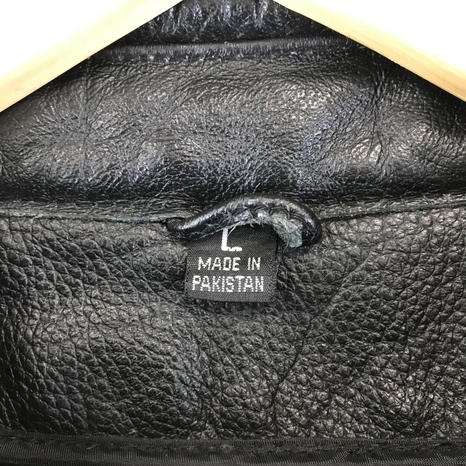 Designs by FMC 女式黑色皮革机车夹克,尺寸 L — 第 4/4 张图片