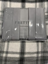 FRETTE MONZA QUEEN 4 PIECE SHEET SET SATEEN STEEL GRAY NEW WITH TAGS 700