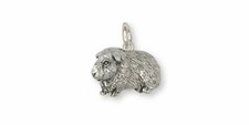 Guinea Pig Charm Jewelry Sterling Silver Handmade Piggie Charm GP7-C