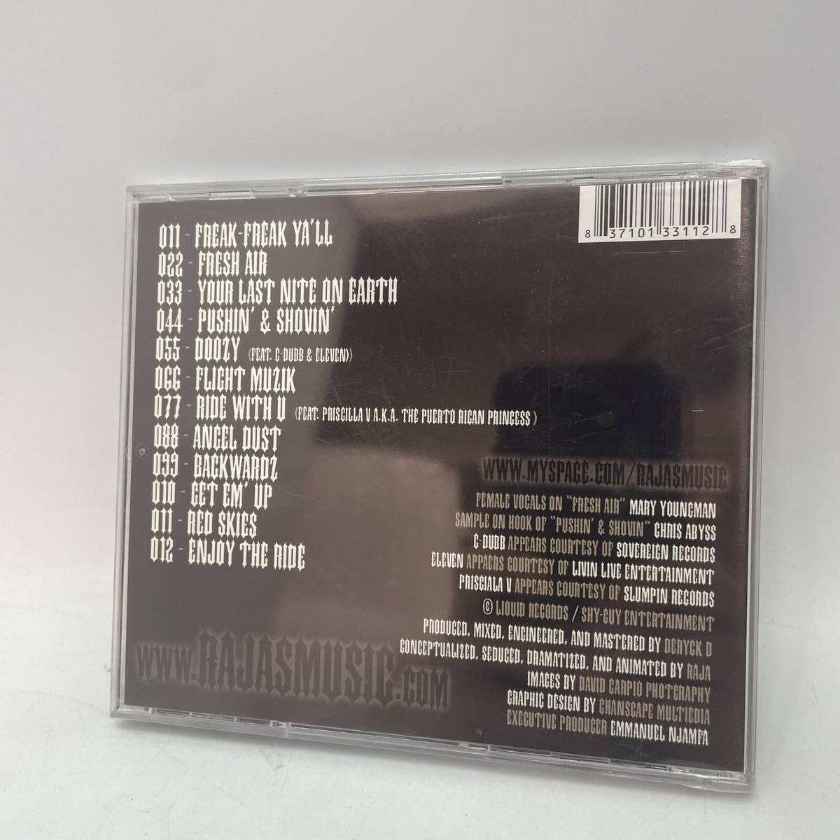 Raja Enjoy The Ride CD Album US 2006 Edition VG+/VG+ Hip-Hop