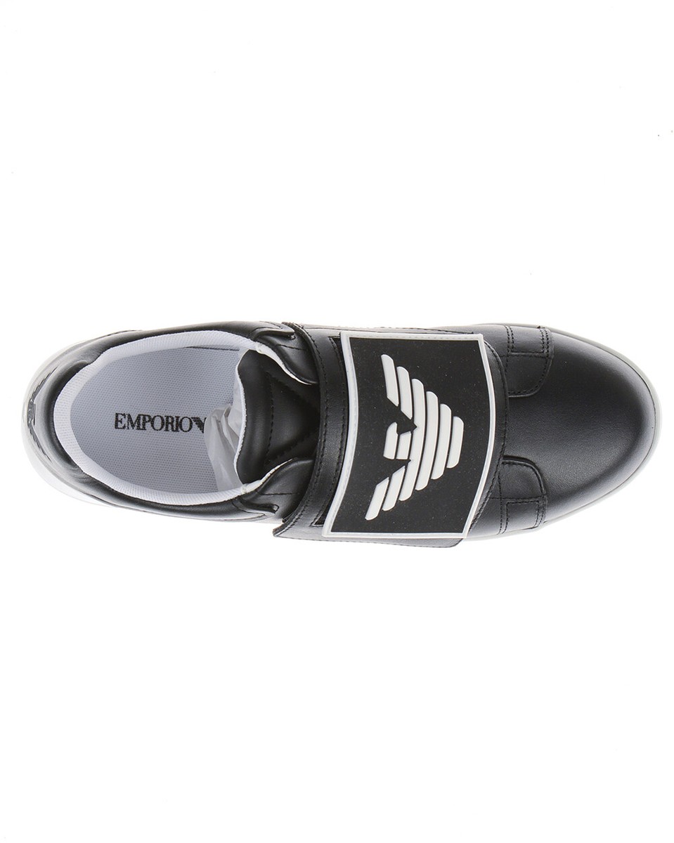 Scarpe Sneaker Emporio Armani Shoes In Pelle Uomo Nero