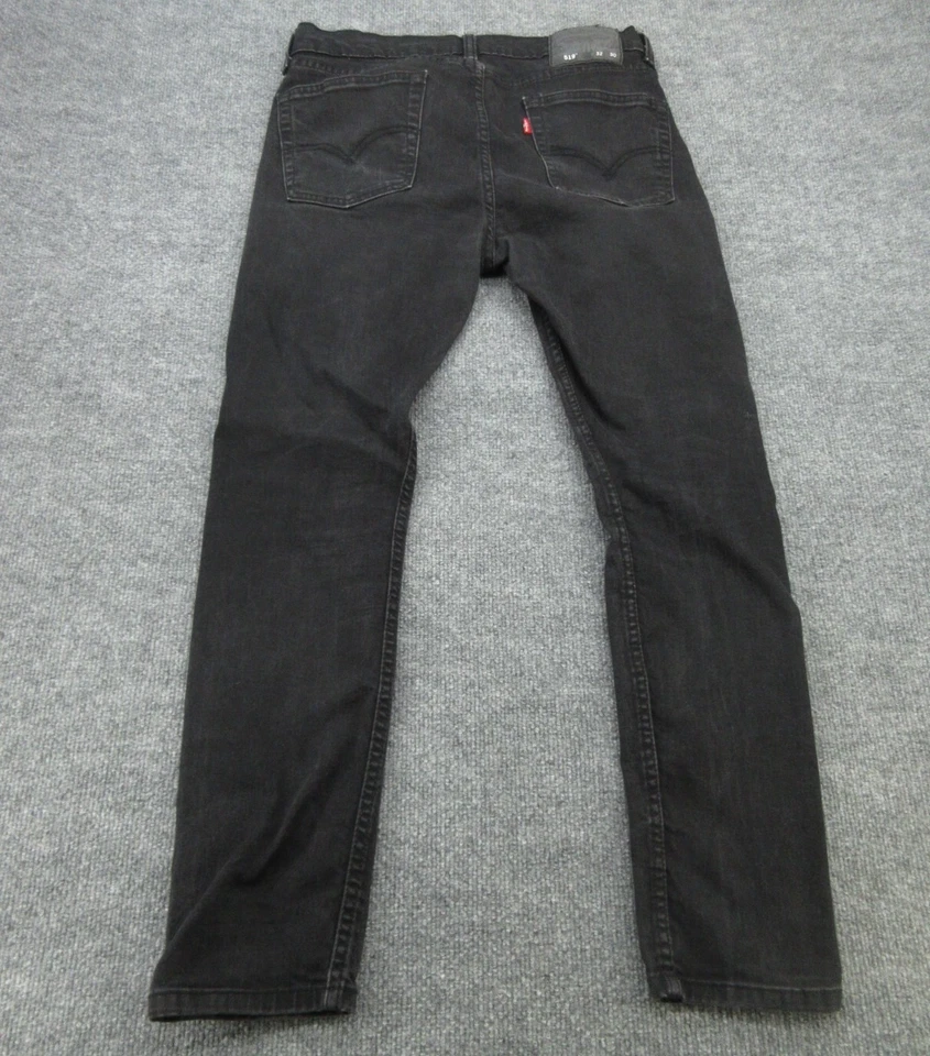 Jeans masculino Levis 519 32x30 preto extremo magro cintura média denim escuro (ADEQUADO PARA 30x28) - Imagem 3 de 4