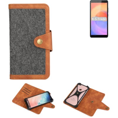 Handyhülle für ZTE Blade A31 Plus Handy-Tasche dunkelgrau