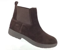 Lucky Brand Gabbee Brown Suede Pull On Chelsea Ankle Boots Booties Womens 9.5