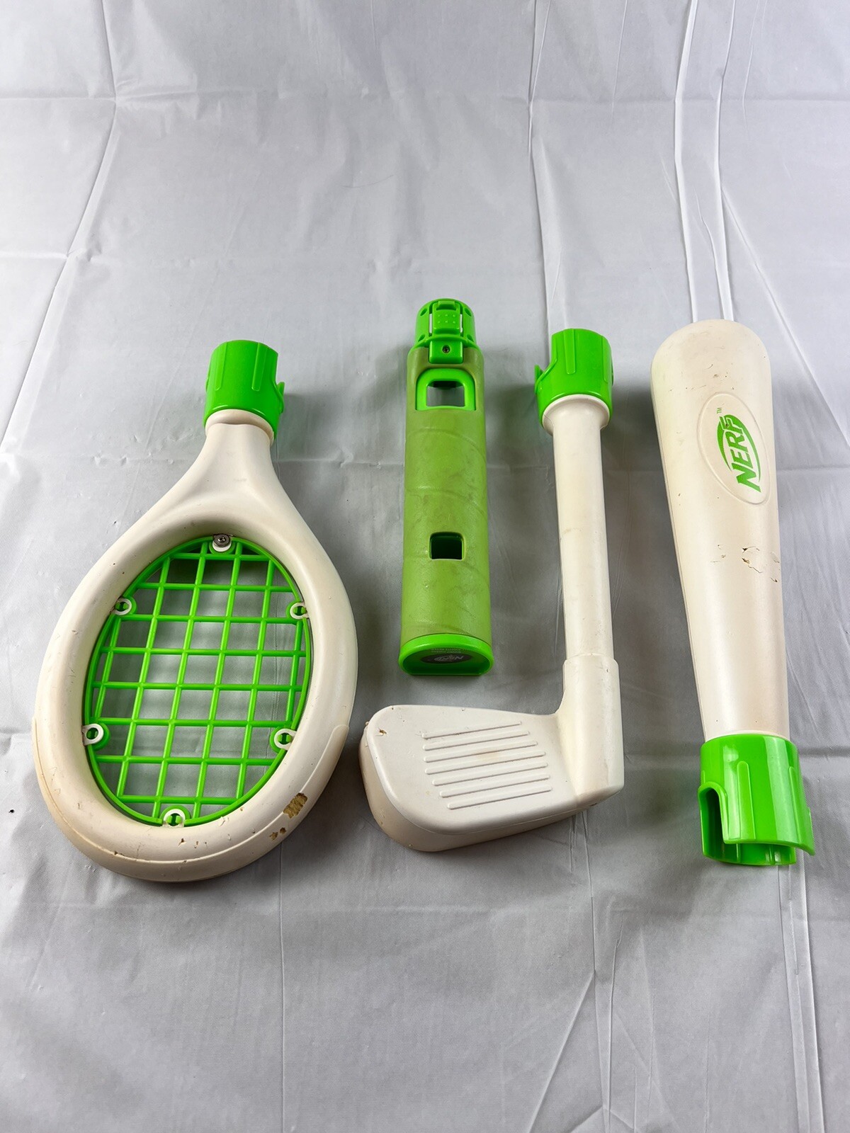 Nintendo Wii Sports Accessory Pack Tennis Golf Baseball Nerf Set Green