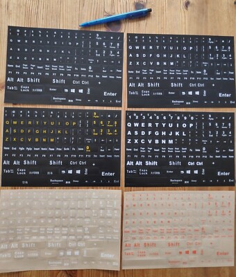 Englisch Full Size Tastatur mattiertes PVC & transparente Tastaturaufkleber PC, Laptop