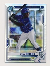 2021 Bowman Chrome Draft Refractor Ryan Spikes #BDC-63 Tampa Bay Rays