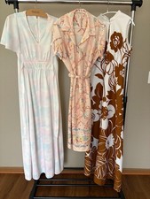 VINTAGE 60'S70'S CLOTHING LOT RESELLERS DRESSES SKIRT SUEDE TUNIC