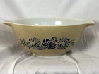 Vintage Pyrex Homestead Cinderella Mixing Bowl 442 Tan Speckled Blue Floral