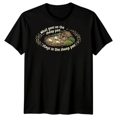 What Goes On In The Sheep Pen Landwirtschaft Herren T-Shirt lustig Schaf Bauer Geschenk