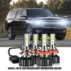 For 2015-2020 Chevy Tahoe Suburban 4PCS Headlights LED High Low Beam Bulbs