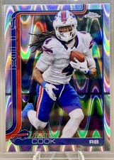 2025 Topps Chrome James Cook RayWave Refractor #35 Buffalo Bills