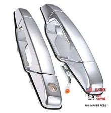 Exterior Chrome Door Handle Front Driver Passenger Side  Replacement for 2007