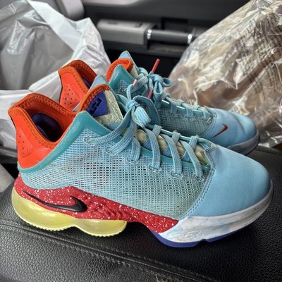 Nike LeBron XIX 19 Low Men's Blue Chill-Light Crimson-Orange DO9829-400 Sz 5.5