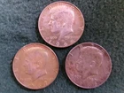 1 Lot of 3 Circulated Kennedy Half Dollars 40% Silver,2 - 66/1 - 67!