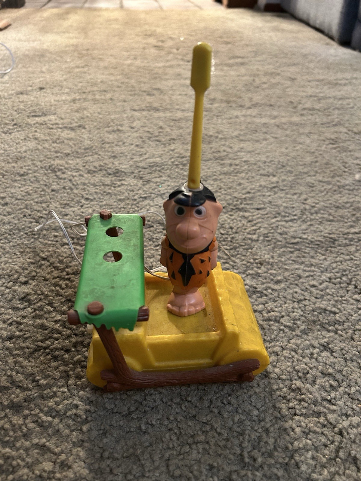 VINTAGE 1974 General Mills Kenner Electric Flinstones Tooth Brush Holder