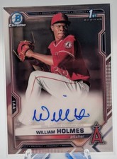 William Holmes 2021 Bowman Chrome Auto #CPA-WH Los Angeles Angels