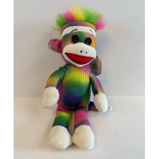 TY Beanie Babies Rainbow Sock Monkey Plush with Tags