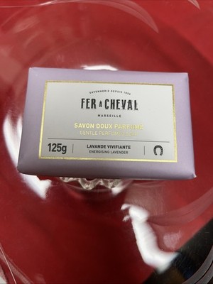 Fer Cheval Savon de Marseille Soap Gentle Perfumed Soap France Lavender 125g Bar