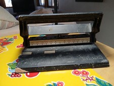 ROLODEX PUNCHODEX P-500 ADJUSTABLE 3 HOLE PUNCH HEAVY DUTY METAL VTG BLACK