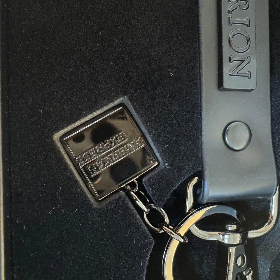 American Express Centurion Card Holders Limited Black Leather Keyring Novelty - Image 2 of 4