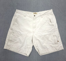 Woolrich mens sz 36 3083 Stone beige cargo zip fly shorts