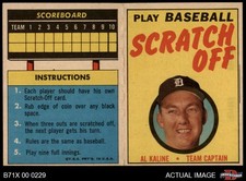 1971 Topps Scratch-Offs Al Kaline Tigers HOF 5 - EX