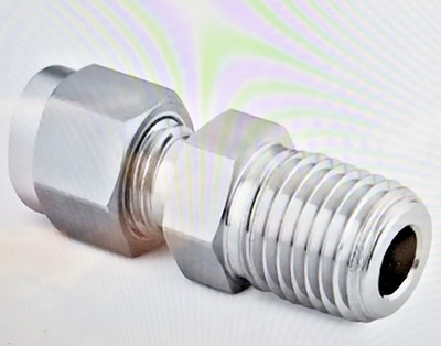 Swagelok SS-300-1-2BT SS Tube Fitting Connector Male 3/16'' x 1/8'' Male NPT
