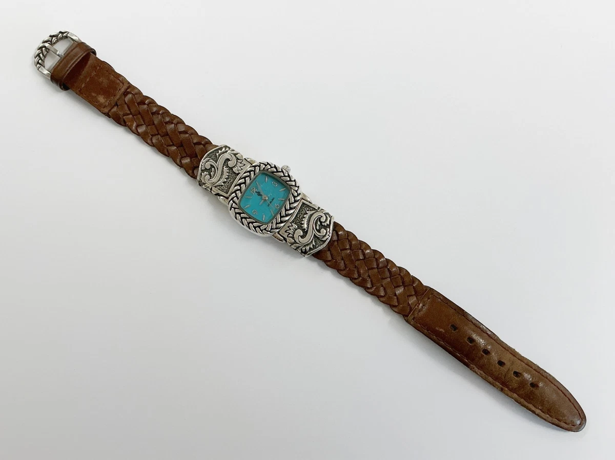 Carolyn Pollack Women Watch 21mm 925 Sterling Turquoise 