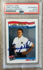LENNY WILKENS DREAM TEAM USA HOOPS AUTO PSA/DNA