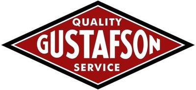 1923 Gustafson Oil Refiners of Chicago NEW Sign: 48'' Wide Diecut USA STEEL