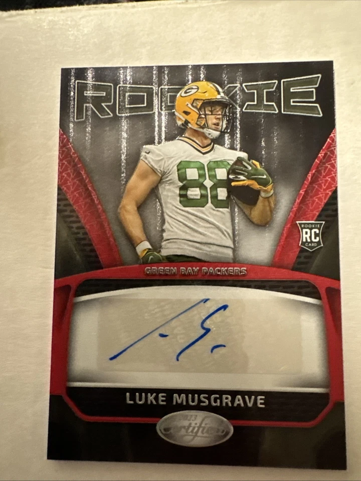 2023 Panini Certified - Rookie Signatures #RS-8 Luke Musgrave Red Etched /25 💎 - Image 2 of 3