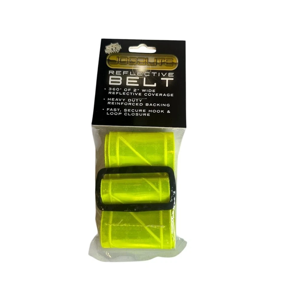 Jogalite Reflective Belt 2" Wide 1200' Nighttime Visibility Bright Yellow USA - Image 2 of 4