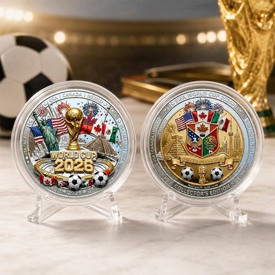 WM 2026 Gedenkmünze usa Mexiko Kanada Fan Souvenir Sammlerstück Fußball