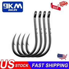 50Pcs Fishing Hooks Baitholder Fishing Hooks Sharp Barbed Offset Circle Hooks