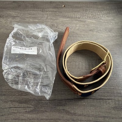 Leather Man LTD Essex CT USA Canvas Leather Whiskey Bottles Belt Men's 36 NWT